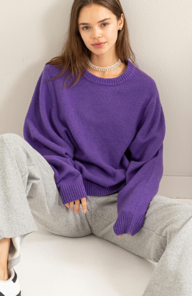 Oversized Violet Sweater