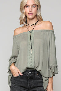 Boho Off The Shoulder Blouse - Raw Fashion  , Tops, boho-off-the-shoulder-top, Boho, Womens women's clothing modern style unique canada order online