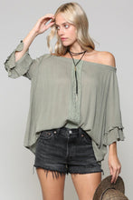 Load image into Gallery viewer, Boho Off The Shoulder Blouse - Raw Fashion  , Tops, boho-off-the-shoulder-top, Boho, Womens women&#39;s clothing modern style unique canada order online