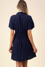 Load image into Gallery viewer, Button Up Collared Mini Dress - Raw Fashion  , Dresses, button-up-collared-mini-dress, Button Up, Collared, Shirt, Womens women&#39;s clothing modern style unique canada order online