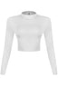 Mock Neck Long Sleeve Crop - Raw Fashion  , Tops, mock-neck-long-sleeve-crop, Fall, Long Sleeve, Summer, Warm, Womens women's clothing modern style unique canada order online