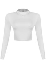 Load image into Gallery viewer, Mock Neck Long Sleeve Crop - Raw Fashion  , Tops, mock-neck-long-sleeve-crop, Fall, Long Sleeve, Summer, Warm, Womens women&#39;s clothing modern style unique canada order online