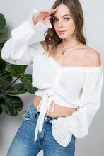 Load image into Gallery viewer, Ruffle Crop Blouse - Raw Fashion  , Tops, ruffle-crop-blouse, Blouse, Ruffled, Womens women&#39;s clothing modern style unique canada order online