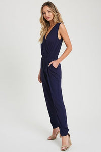 Sleeveless Surplice Jump Suit - Raw Fashion  , Jumpsuits, sleeveless-surplice-jump-suit, Full Body, Jumpsuit, Sleeveless, Womens women's clothing modern style unique canada order online
