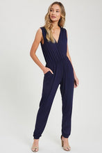 Load image into Gallery viewer, Sleeveless Surplice Jump Suit - Raw Fashion  , Jumpsuits, sleeveless-surplice-jump-suit, Full Body, Jumpsuit, Sleeveless, Womens women&#39;s clothing modern style unique canada order online