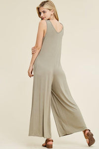 Sleeveless Wide Leg Jumpsuit - Raw Fashion  , Jumpsuits, sleeveless-wide-leg-jumpsuit, Full Body, Sleeveless, Womens women's clothing modern style unique canada order online
