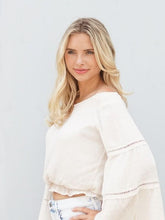 Load image into Gallery viewer, Smocked Off-Shoulder Lace Bell Sleeve Top - Raw Fashion  , Tops, smocked-off-shoulder-lace-bell-sleeve-top, Lace, Off Shoulder, Sleeve Top, Womens women&#39;s clothing modern style unique canada order online